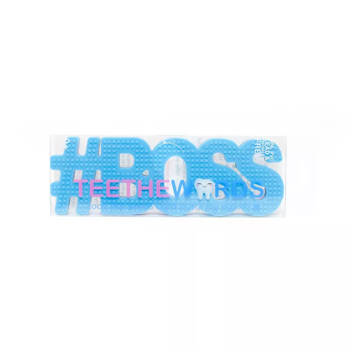 Hudson & Heart Company #Boss Teetheword Baby Teether - Blue 2.9oz