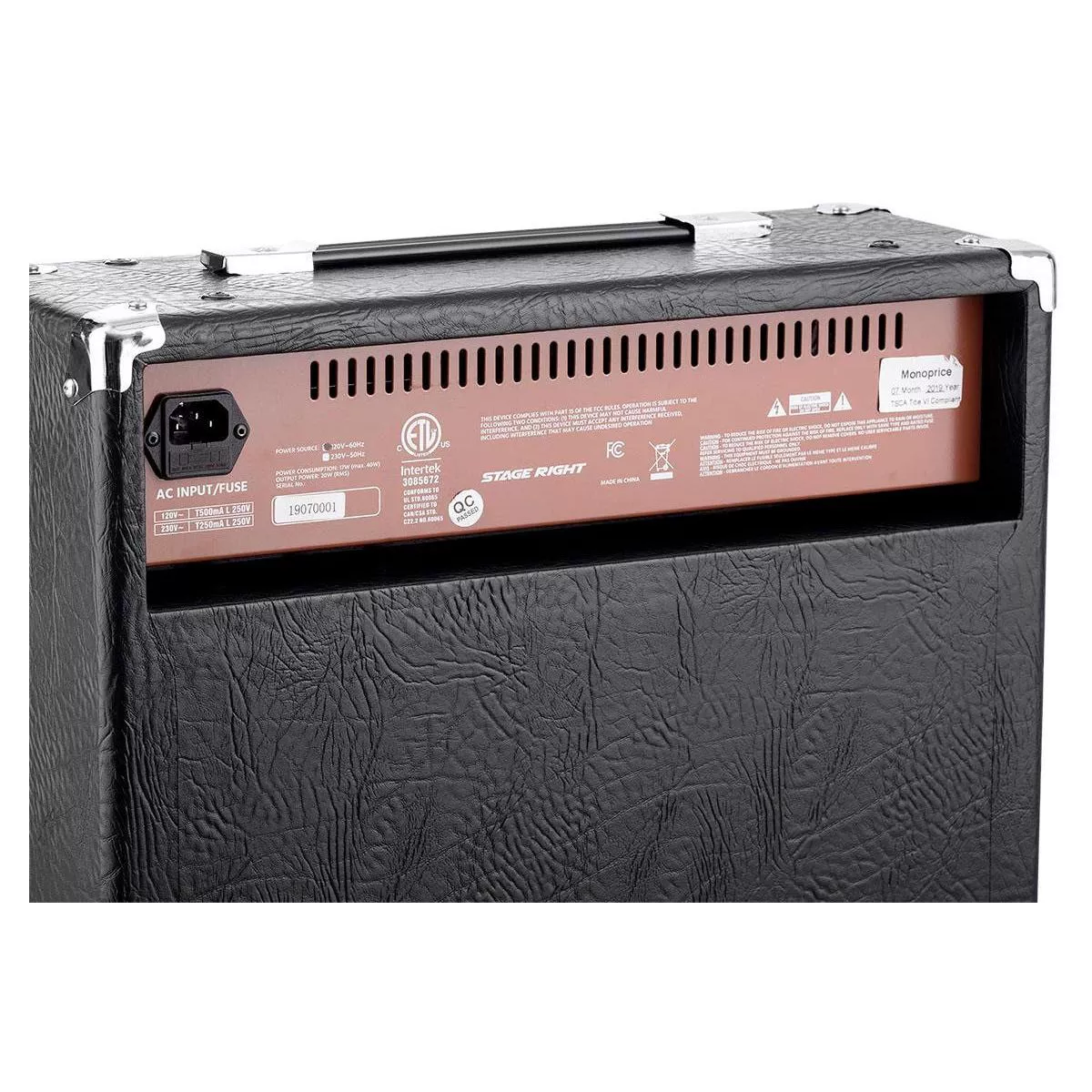 Monoprice 20-Watt Acoustic Guitar Amplifier, 3-Band EQ With Frequency Selector, Perfect For Both Practice and Small Gigs - Stage Right Series