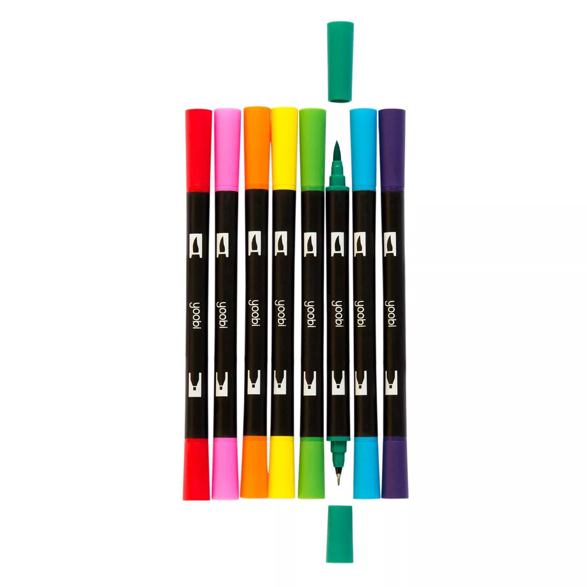 Double Ended Brush Tip Markers, 8ct - Yoobi™