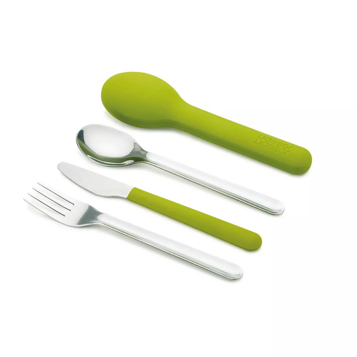 Joseph Joseph Stainless Steel Go Eat Compact Cutlery Set Green