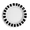 DEMDACO Black and White Striped Round Pop-In Platter 14 x 14 - White