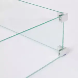 Tempered Glass Wind Guard for Square LPG Fire Pit - Fire Sense