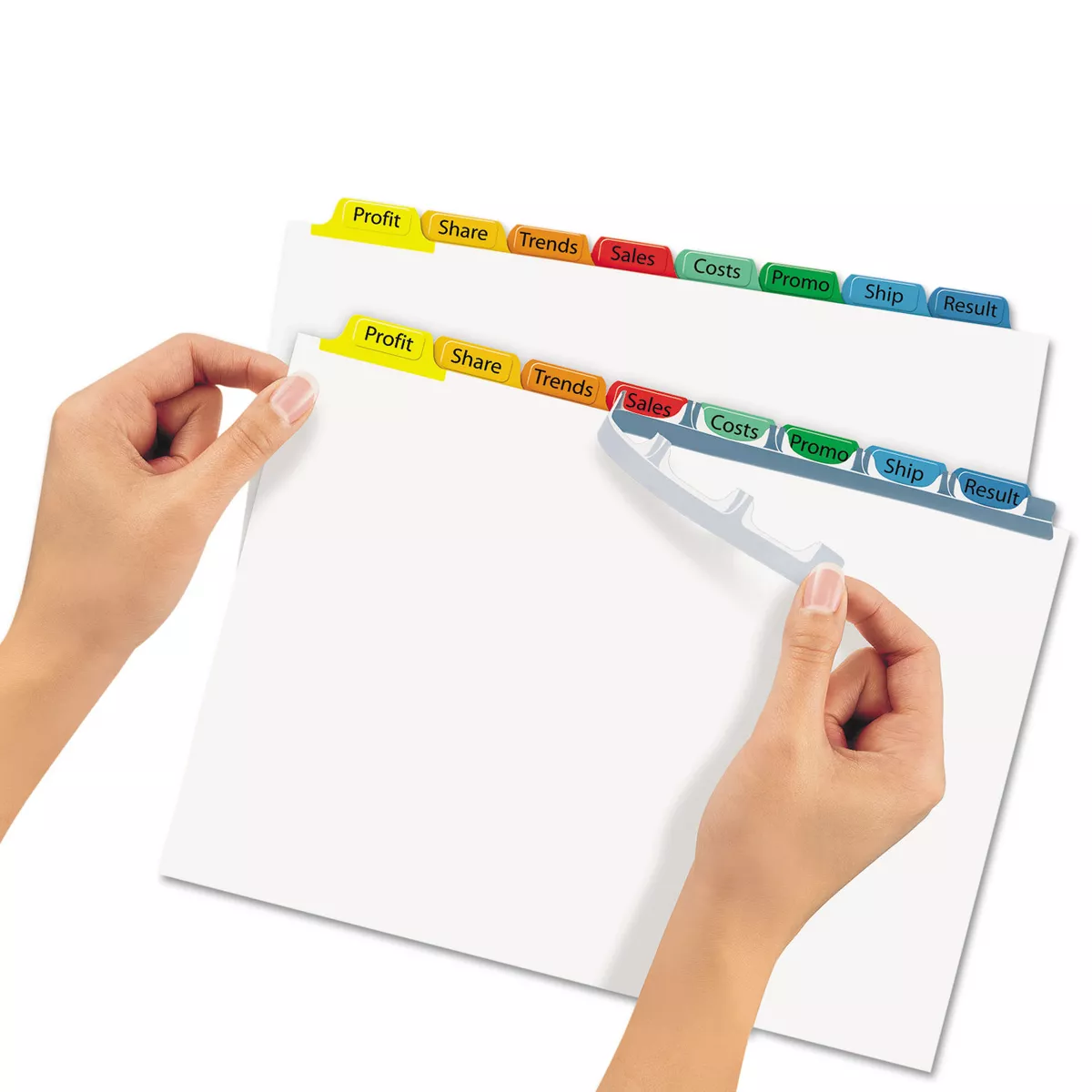 Avery Index Maker Print & Apply Clear Label Dividers w/Color Tabs 8-Tab Letter 11407