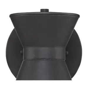 John Timberland Modern Outdoor Wall Light Fixture LED Black Steel 8