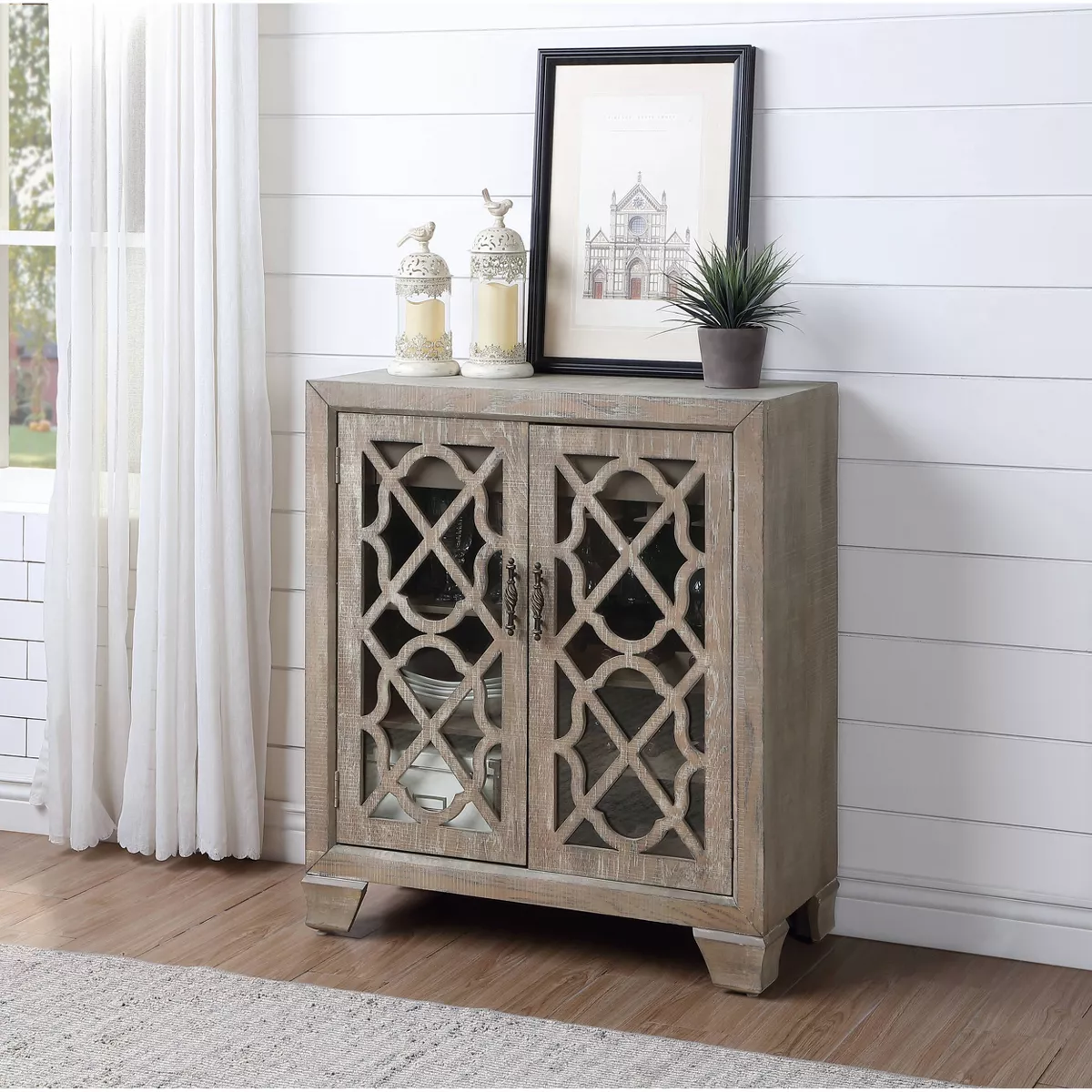 Bronte 2 Door Wine Cabinet Brown - Treasure Trove Accents