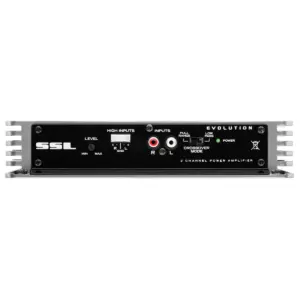 Sound Storm Laboratories EV2.200 Evolution 200 Watt 2-Channel 2 to 8 Ohm Stable Class A/B Full Range Car Amplifier, Gunmetal Gray