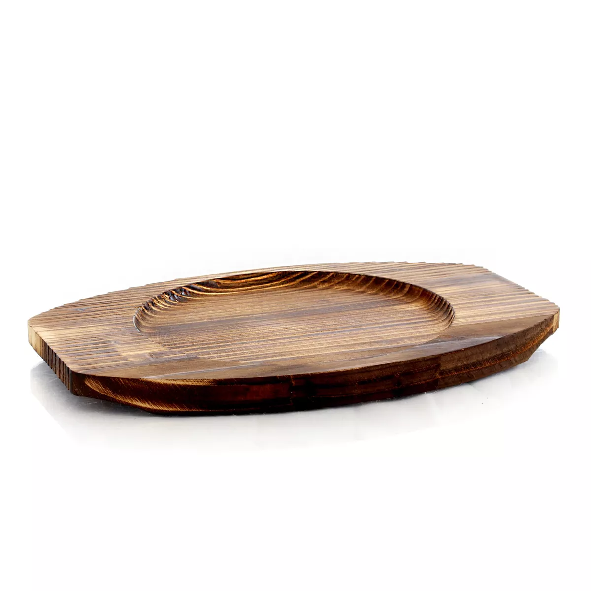 General Store Addlestone 6.3 Inch Round Cast Iron Mini Server with Wood Base