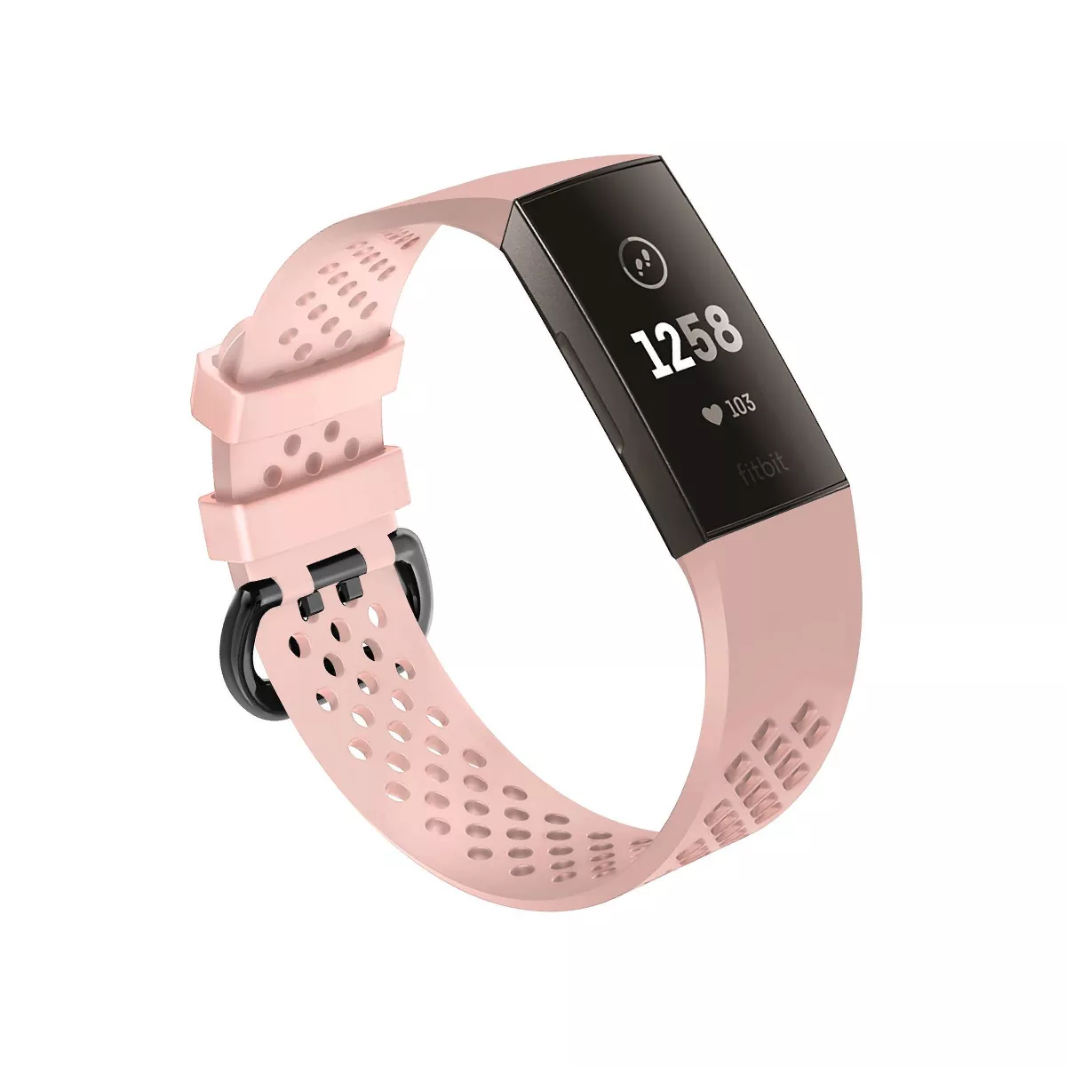 Insten Soft TPU Rubber Replacement Band Compatible with Fitbit Charge 4 & Charge 3, Pink