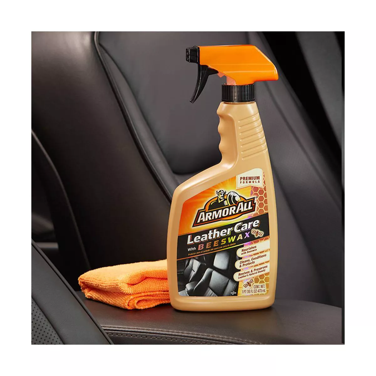 Armor All 16oz Leather Care with Beeswax Automotive Interior Cleaner