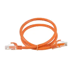 Monoprice Cat5e Ethernet Patch Cable - 2 Feet - Orange | Network Internet Cord - Snagless RJ45, Stranded, 350Mhz, UTP, Pure Bare Copper Wire, 24AWG -
