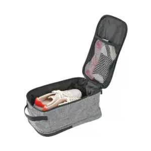 mDesign Fabric Travel Shoe Bag Organizer - Gray