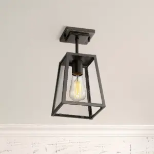 John Timberland Modern Outdoor Ceiling Light Fixture Mystic Black 6