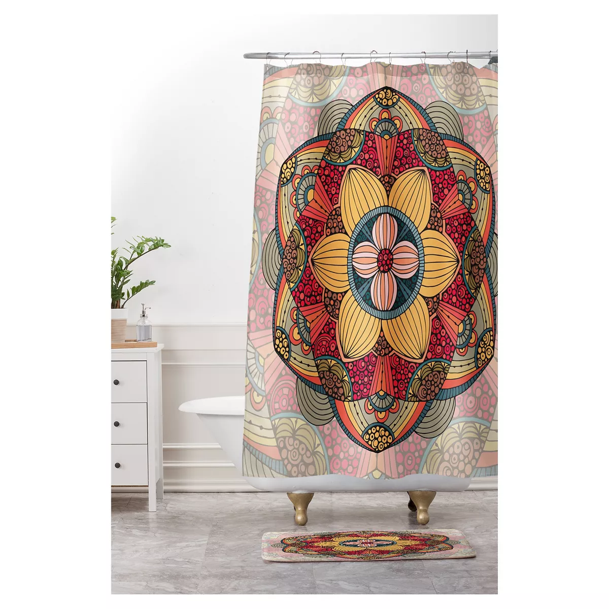 Valentina Ramos In The Garden Cushion Bath Mat Pink - Deny Designs