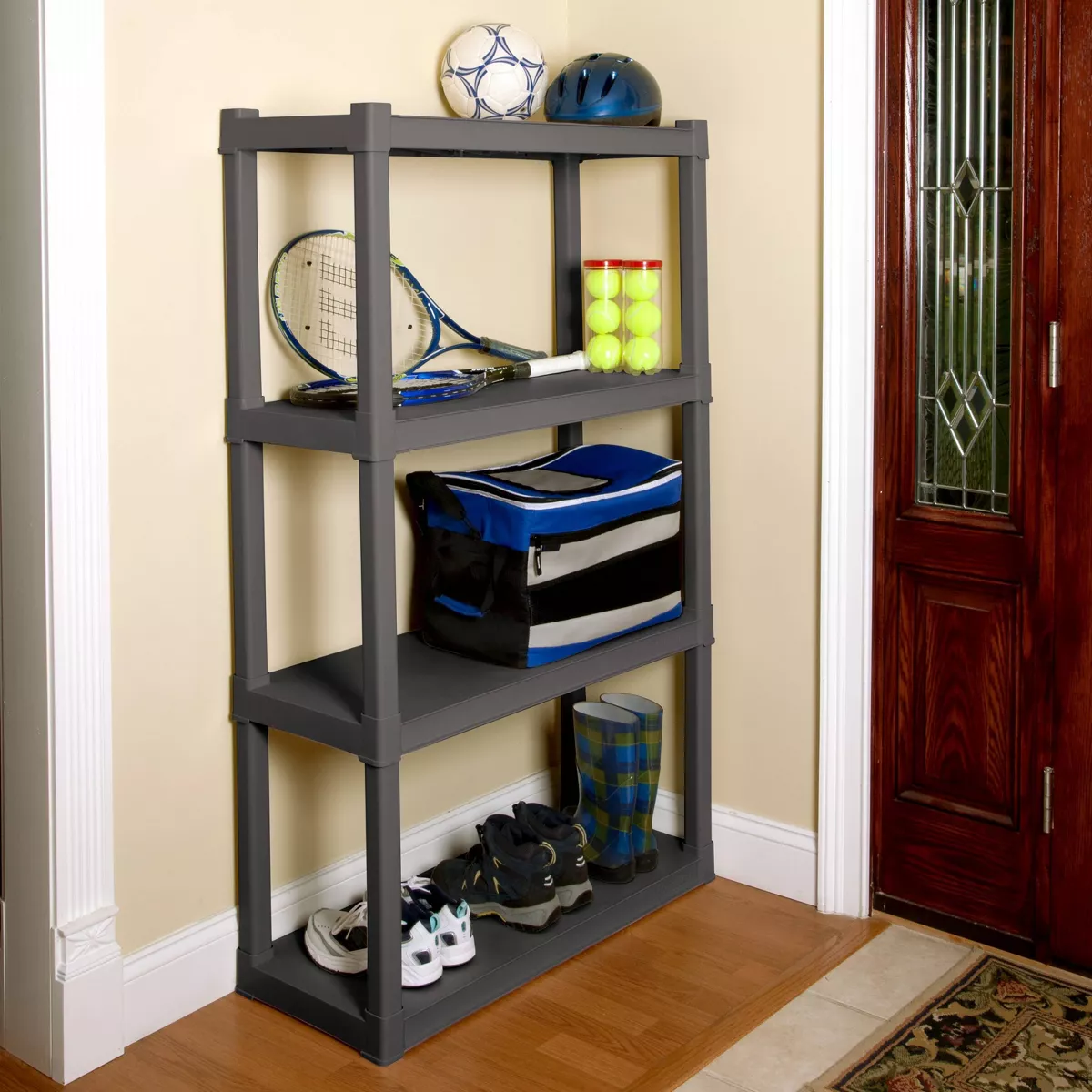 Sterilite 4-Shelf Storage Unit Gray