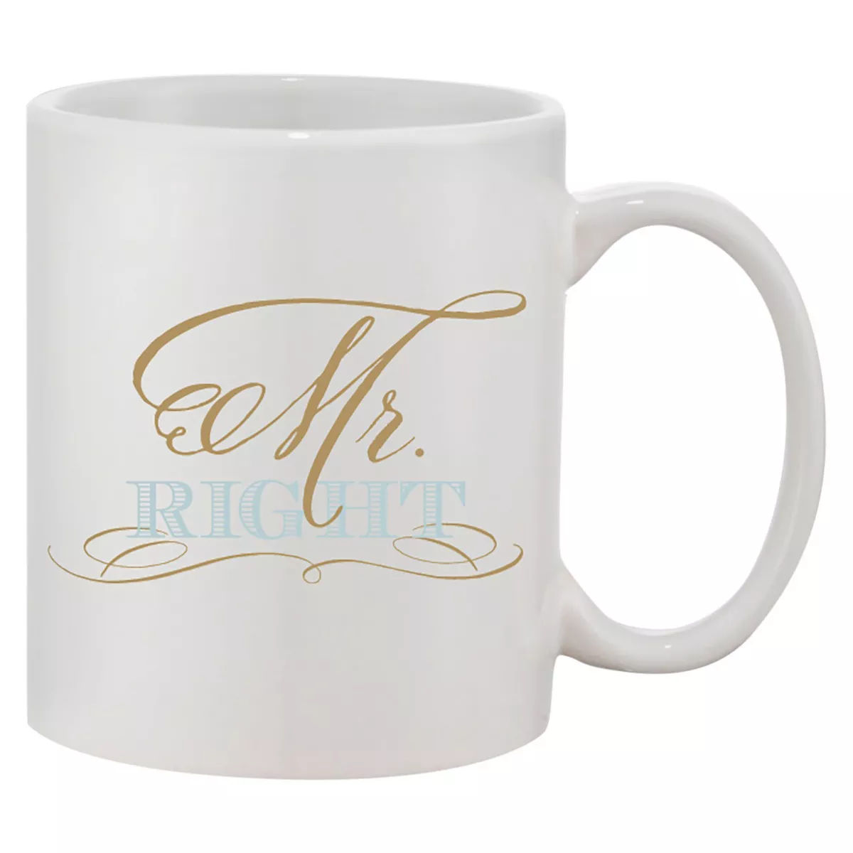11oz Mr. Right Blue Coffee Mug