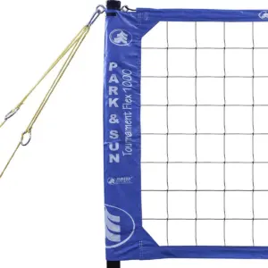Park & Sun Sports Tournament Flex 1000 Portable Outdoor Volleyball Net Set, Blue