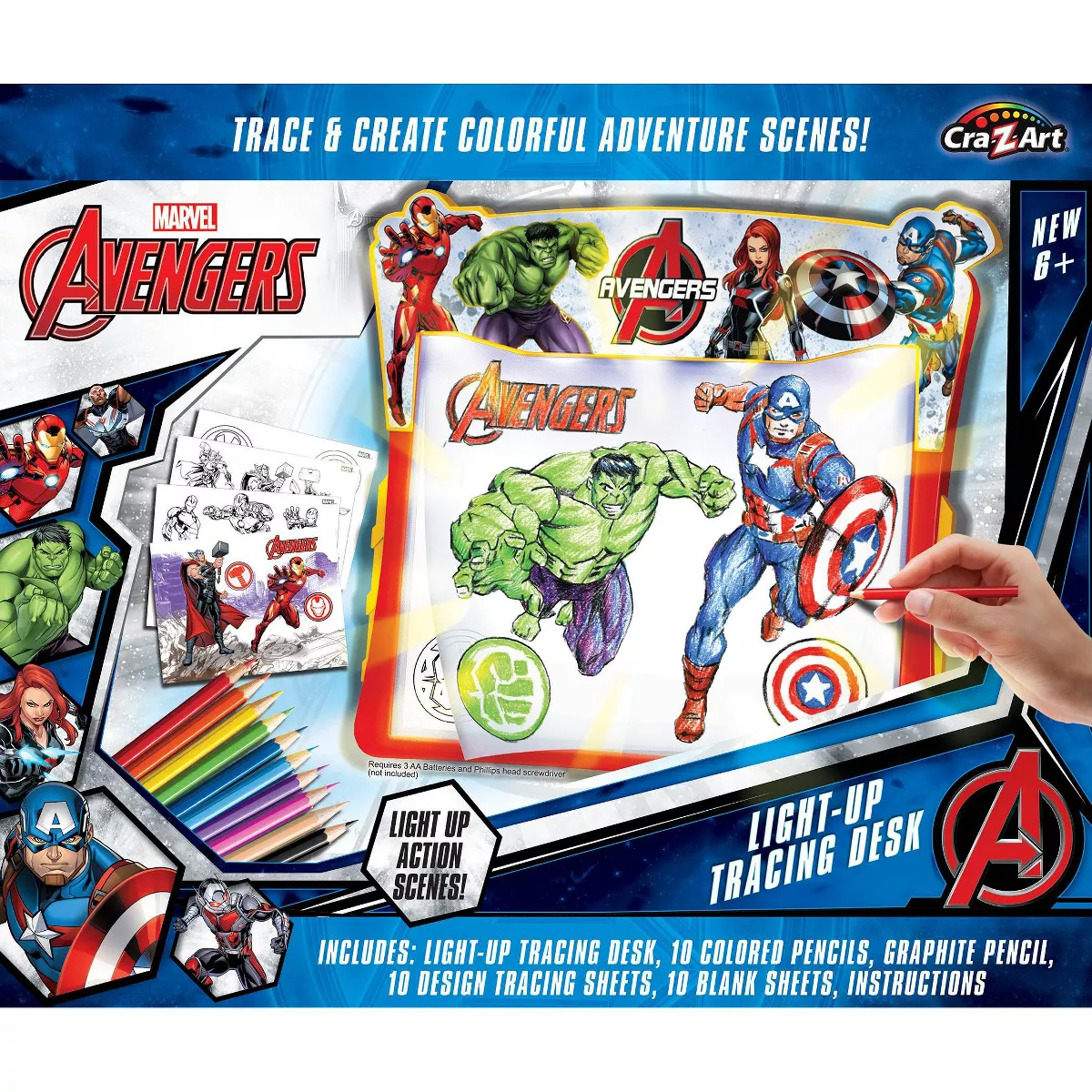 Cra-Z-Art Marvel Avengers Light Up Tracing Pad