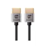 Monoprice High Speed HDMI Cable - 3 Feet - Silver, 4K@24Hz, 10.2Gbps, 36AWG, YUV, 4:2:0 - Ultra Slim Series