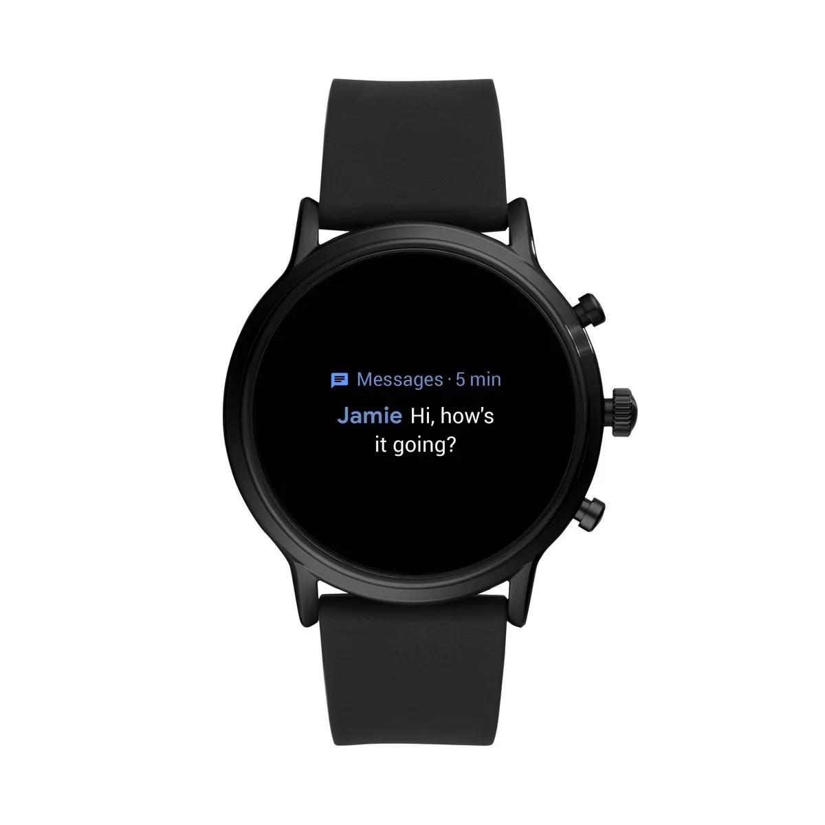 Fossil Gen 5 Smartwatch Carlyle HR 44mm - Black with Black Silicone