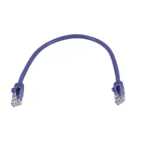 Monoprice Cat6 Ethernet Patch Cable - 0.5 Feet - Purple | Network Internet Cord - RJ45, Stranded, 550Mhz, UTP, Pure Bare Copper Wire, 24AWG - Flexboot