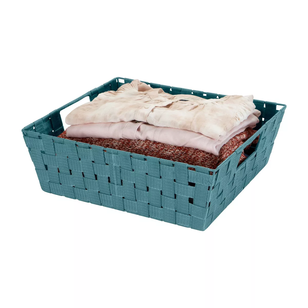 Simplify Large Woven Storage Bin Navy