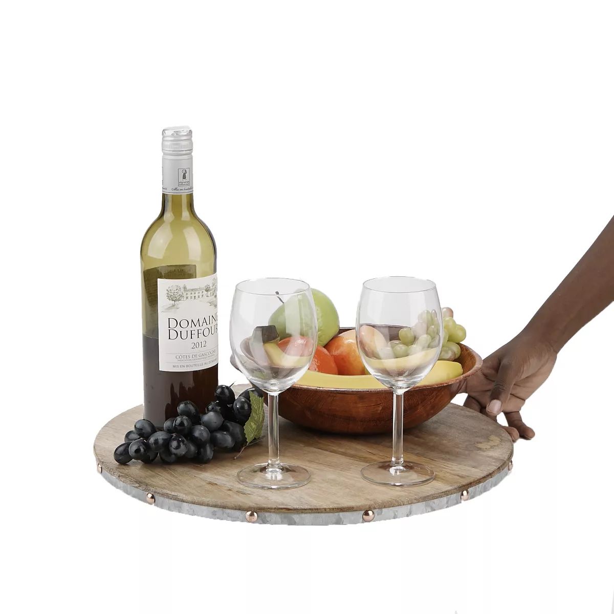 Mind Reader Wood Lazy Susan, Brown