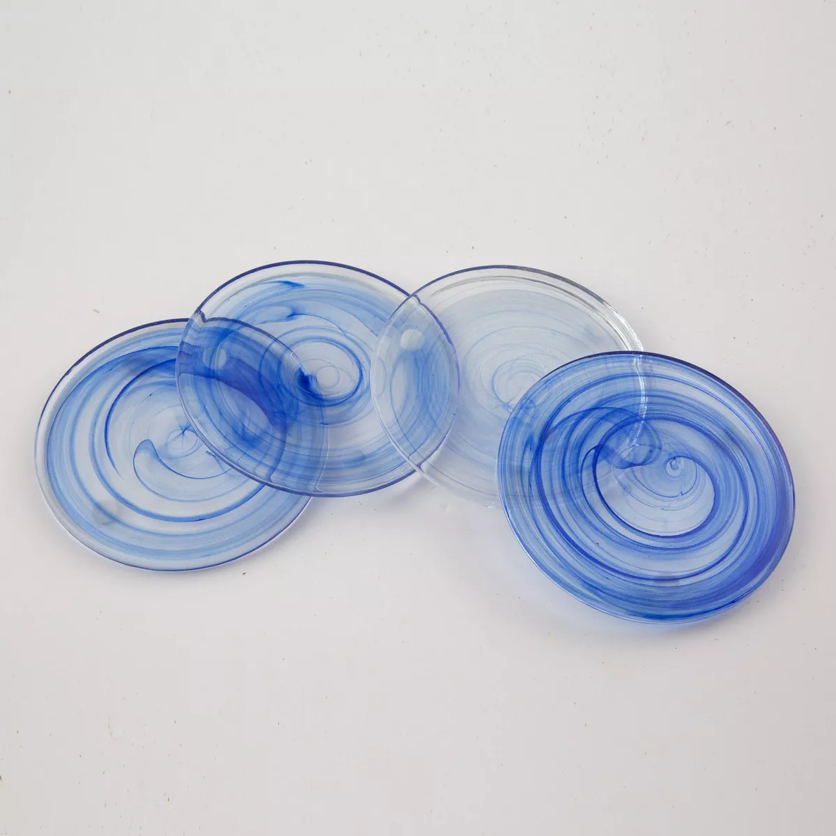 Thirstystone Alabaster Glass Coasters - Dark Blue