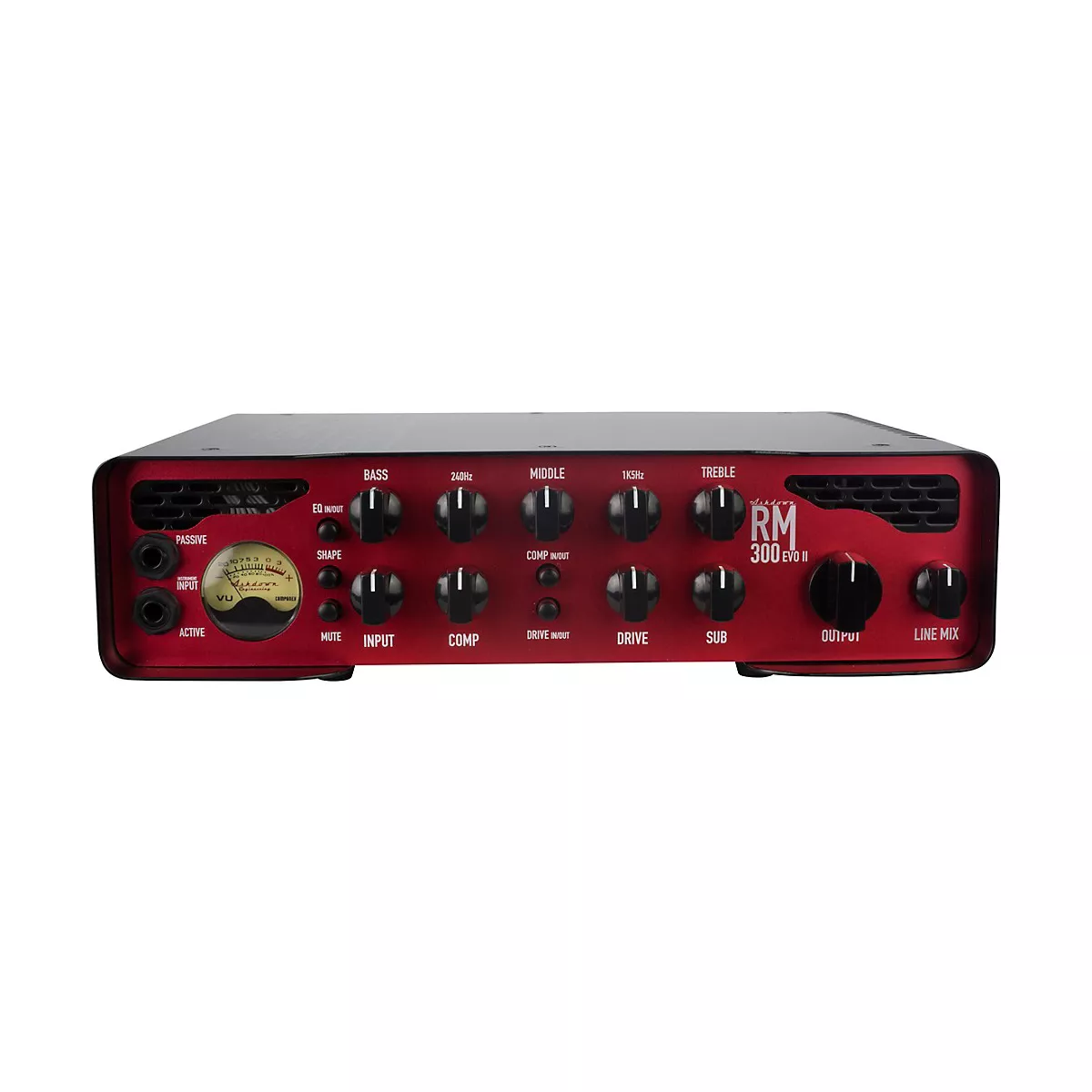 Ashdown Rootmaster RM-300 EVO II 300W Bass Amp Head Black and Red