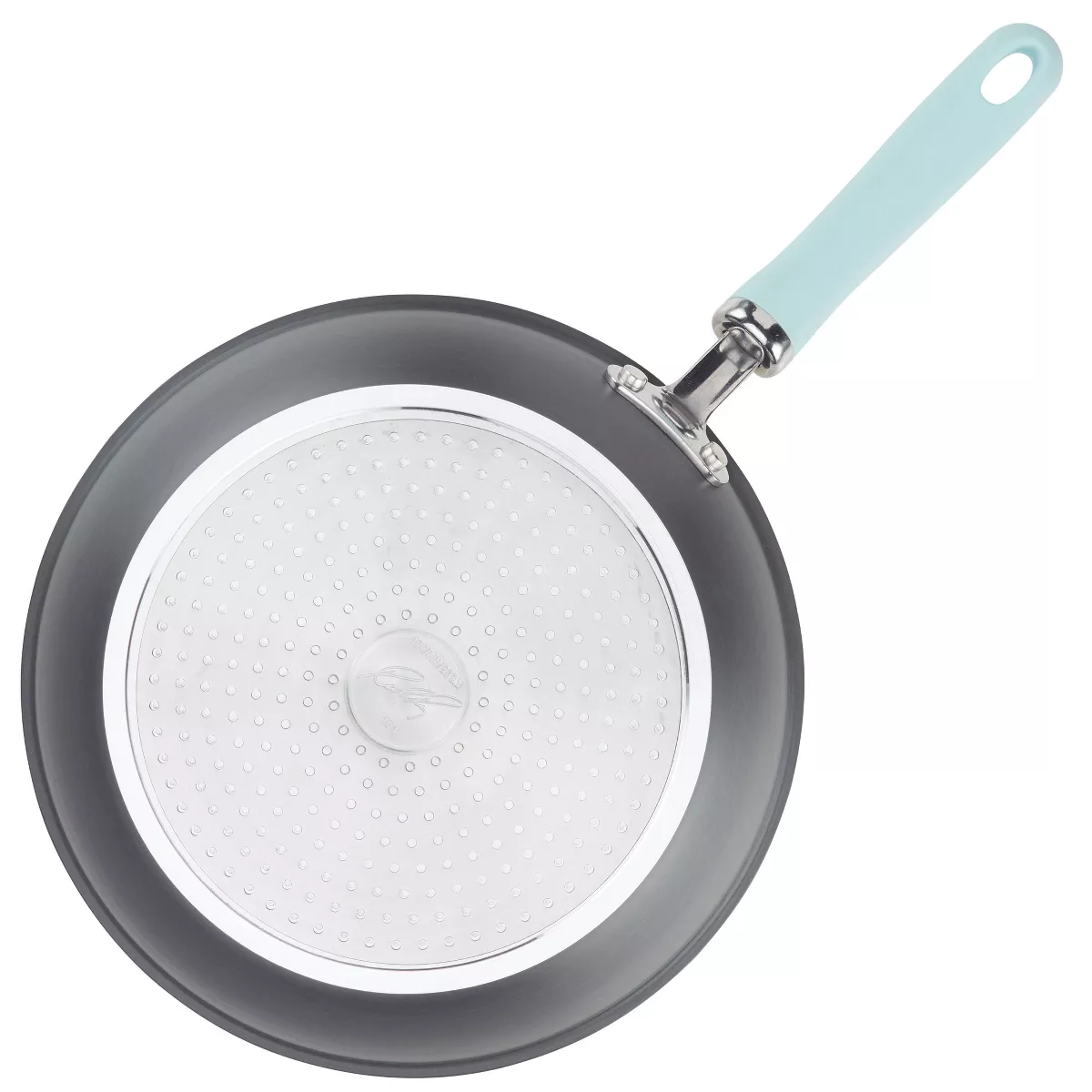Rachael Ray Create Delicious 11pc Hard Anodized Nonstick Cookware Set Light Blue Handles