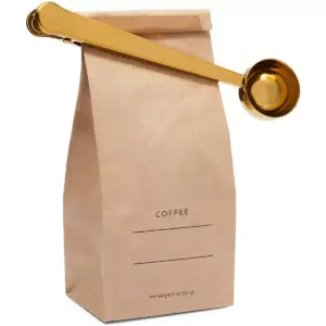 Juvale Metal Coffee Scoop (Gold, 6.7 In, 2-Pack)