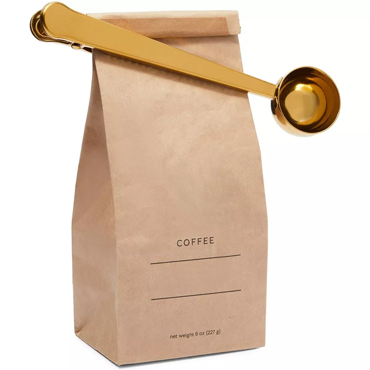 Juvale Metal Coffee Scoop (Gold, 6.7 In, 2-Pack)
