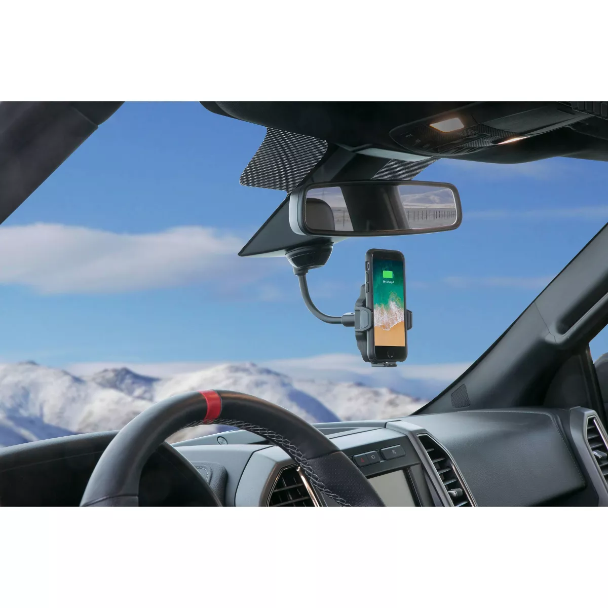 Scosche Wireless Charging Universal Window Dash Mount Black