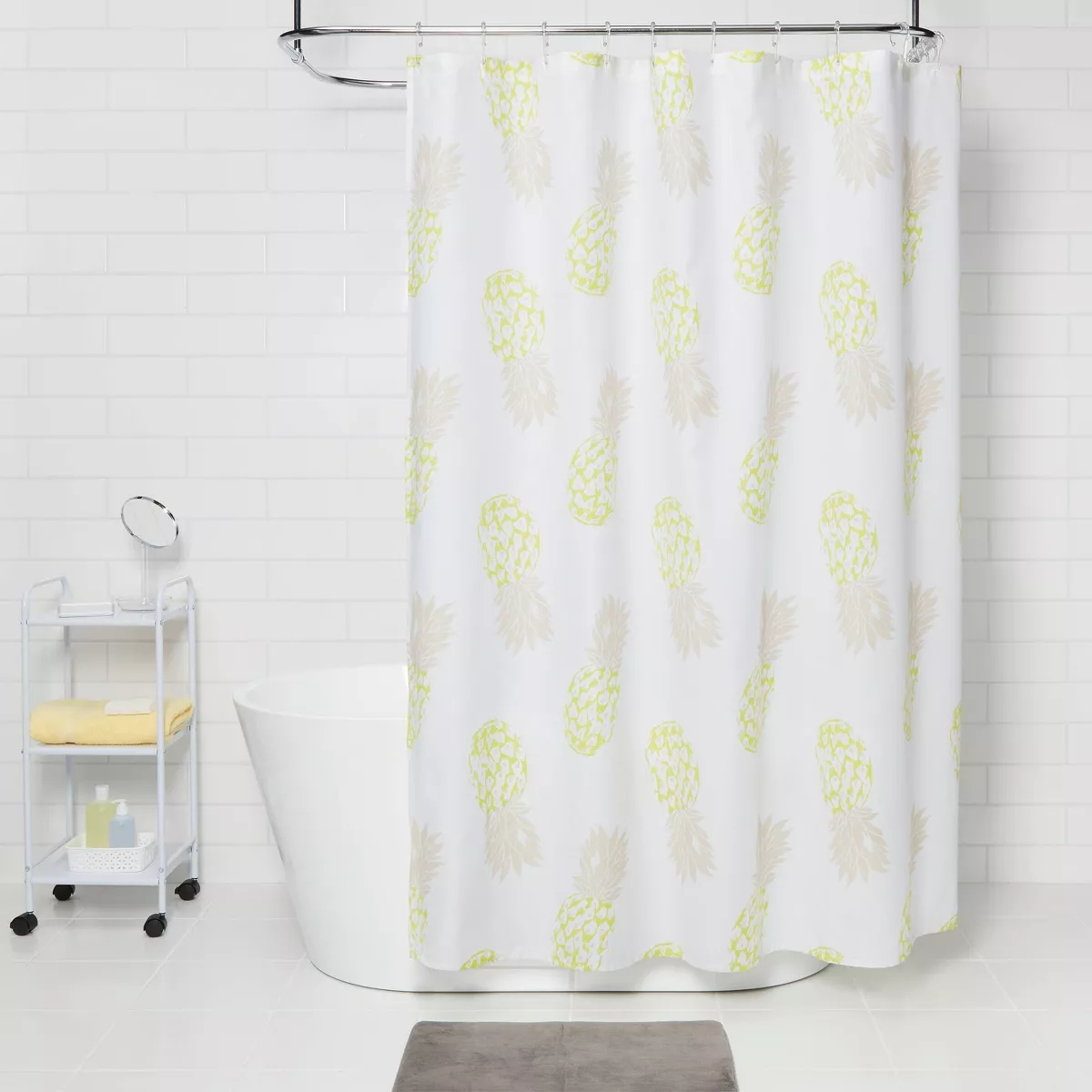 Fruit Shower Curtain Bleached Sand - Room Essentials™