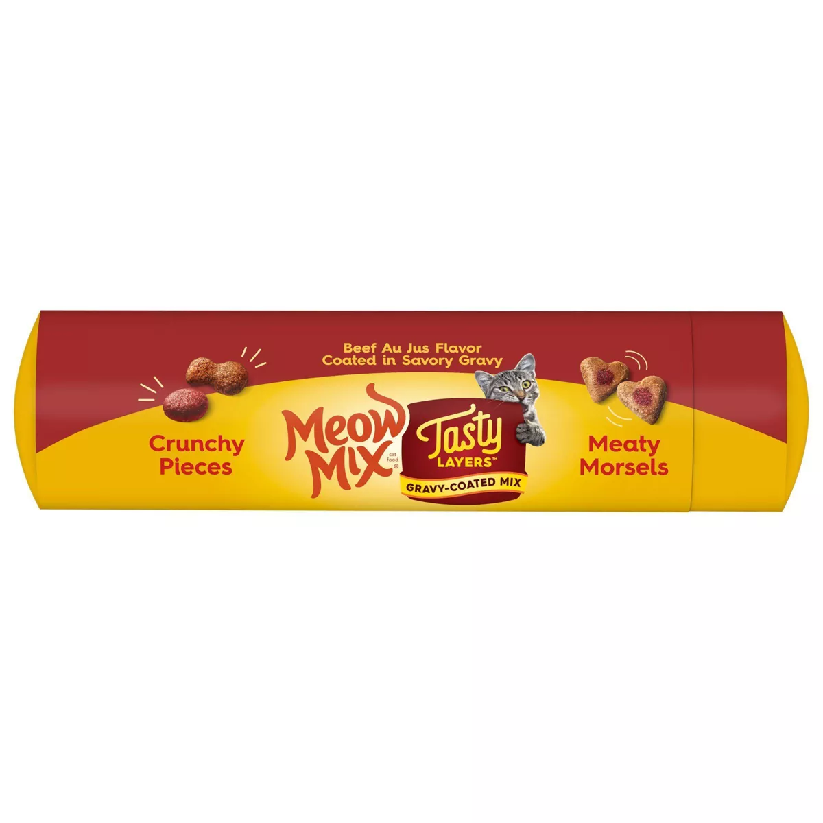 Meow Mix Tasty Layers Beef Flavor and Savory Gravy Dry Cat Food - 13lbs