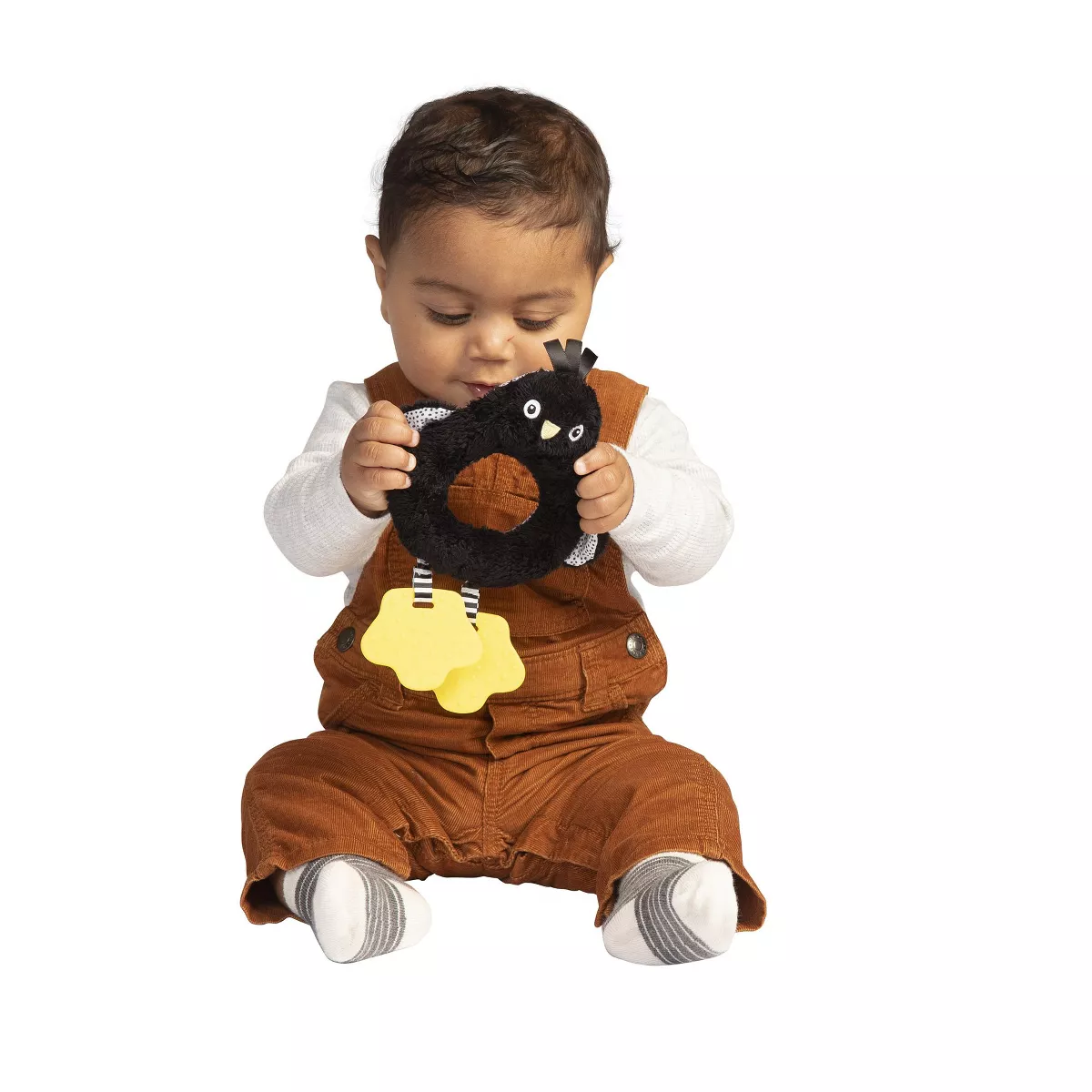 Manhattan Toy Wimmer-Ferguson Penguin Circle Rattle with Textured Teethers Baby Toy