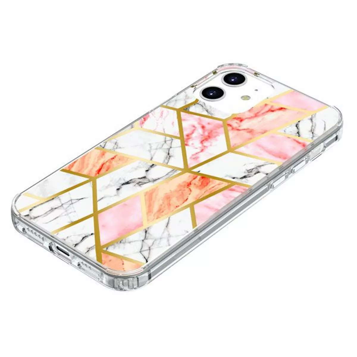 Fusion Protector Marbling Hard Hybrid Electroplated TPU Case For Apple iPhone 12 Mini (5.4