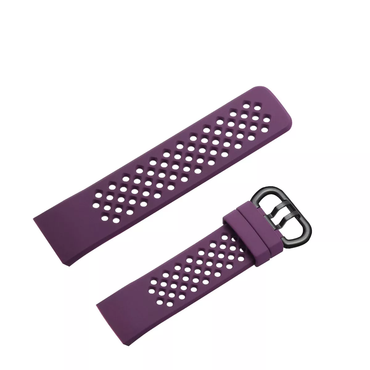 Insten Soft TPU Rubber Replacement Band Compatible with Fitbit Charge 4 & Charge 3, Purple