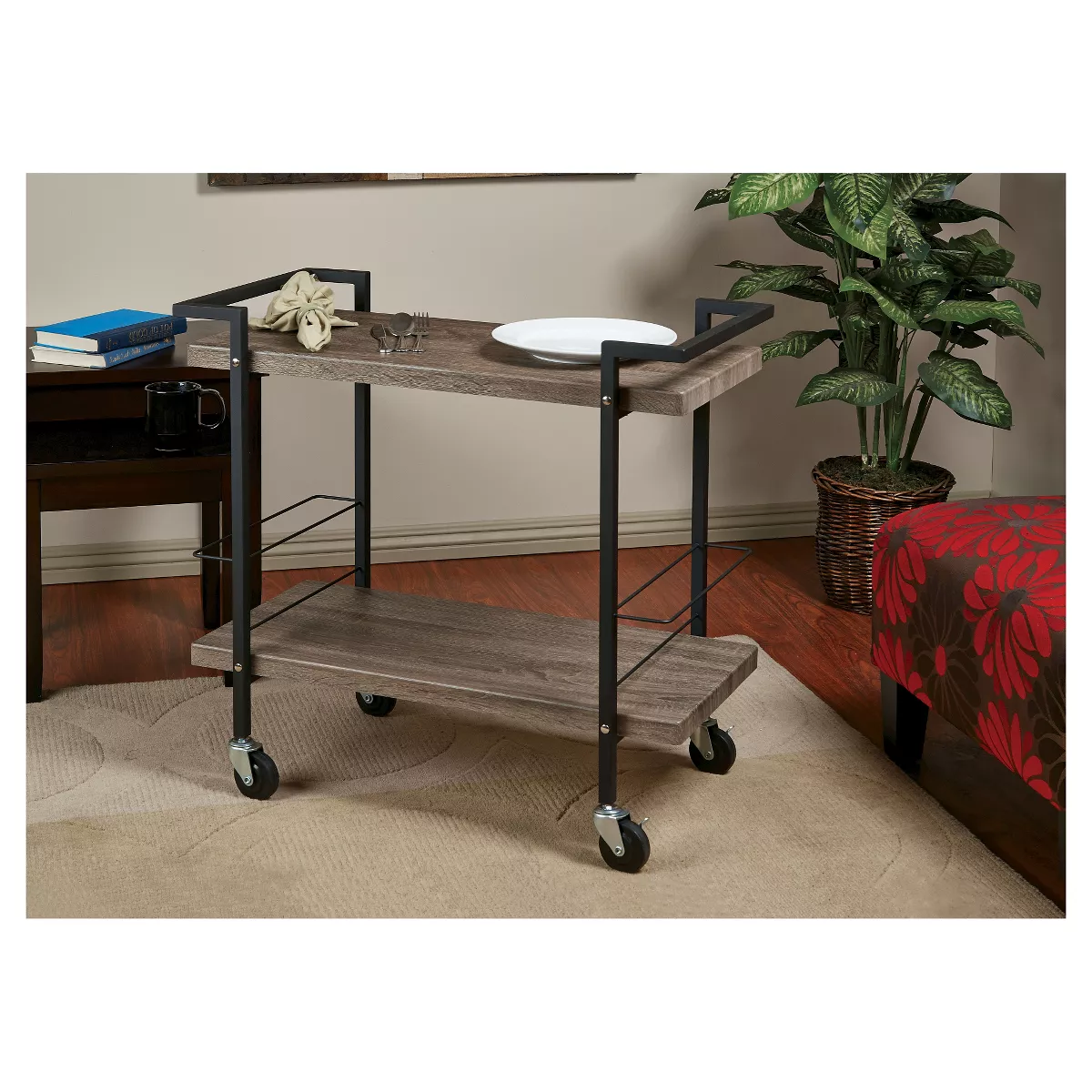 Maxwell Serving Cart Ash Veneer - OSP Home Furnishings