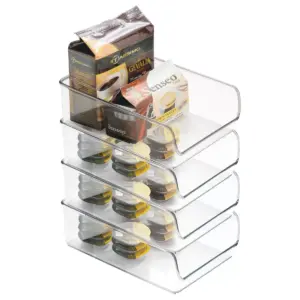 InterDesign Wine Bottle Storage Rack 4pk Clear
