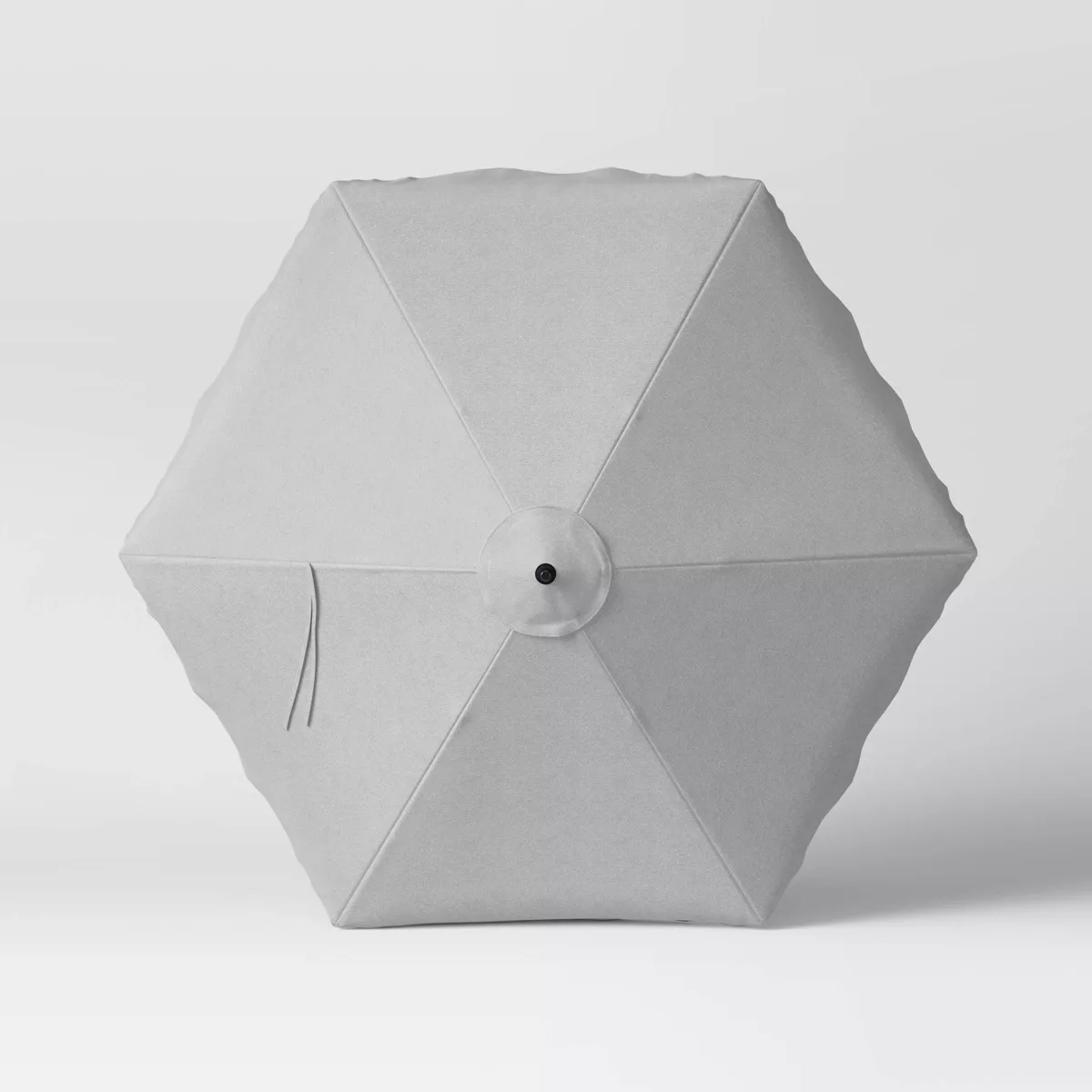 9' Round Scalloped Patio Umbrella DuraSeason Fabric™ Gray - Threshold™