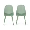 Posey 2pk Resin Modern Dining Chairs - Green - Christopher Knight Home