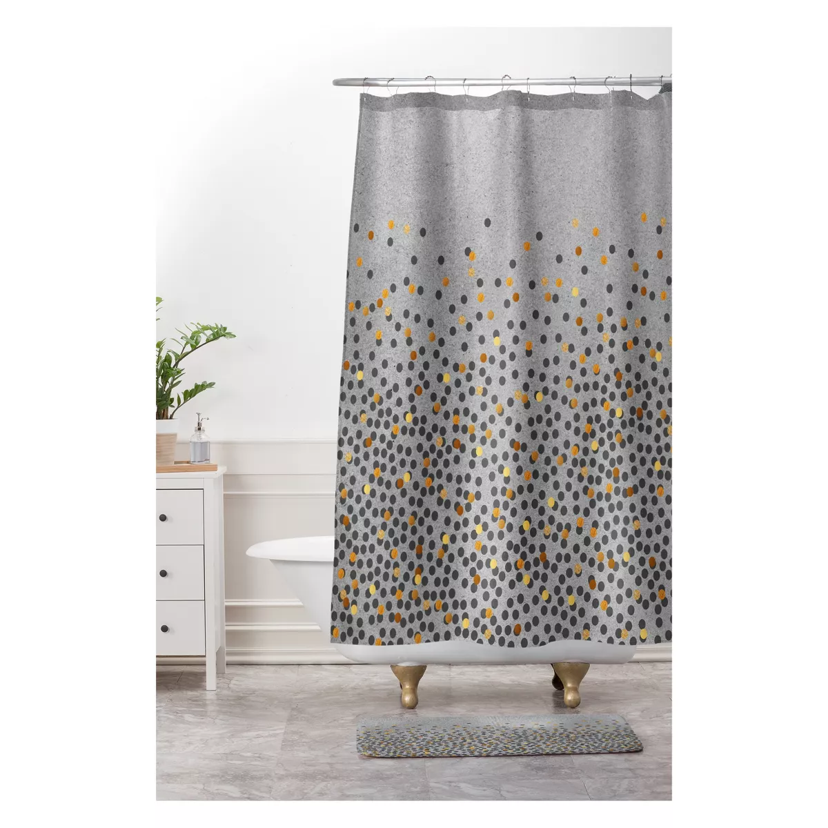 Iveta Abolina Gray Splash Bath Rugs and Mats Gray 24