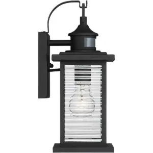 John Timberland Modern Outdoor Wall Light Fixture Textured Black 13 3/4