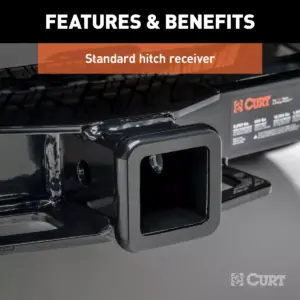 Curt 13264 Class 3 2 Inch Receiver 6000 Pound Capacity Trailer Tow Hitch for 2016 to 2020 Toyota Tacoma Pickup Trucks