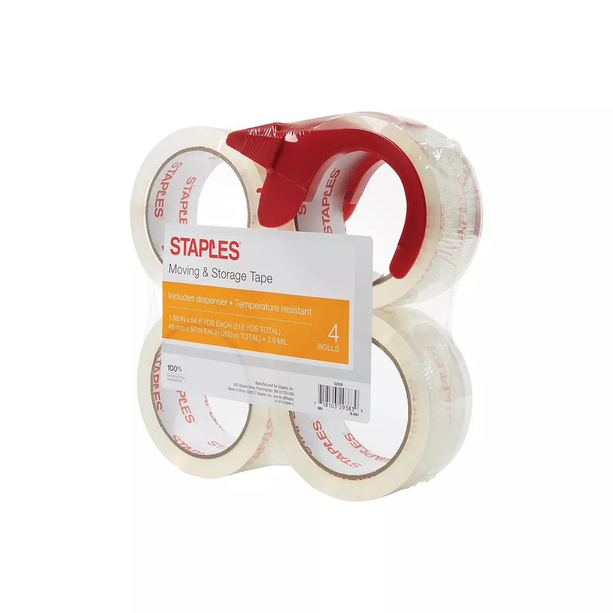 Staples Moving & Storage PKing Tape w/Dispenser 1.88
