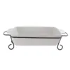 Gibson Elite 2pc Stoneware Rectangular Bakeware with Metal Rack