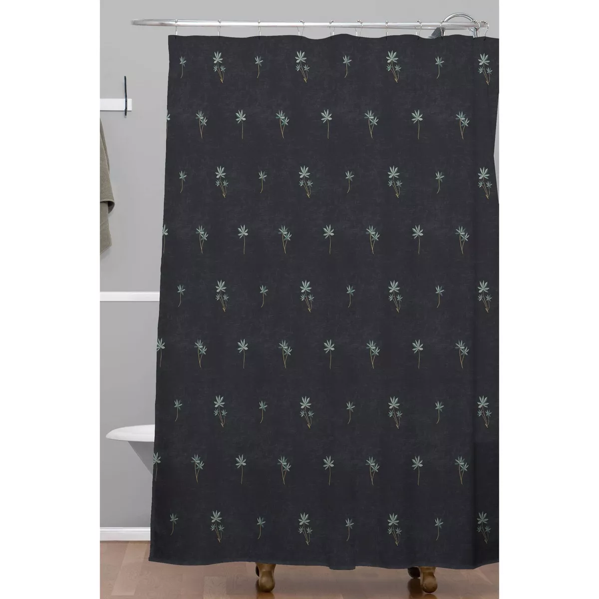 Holli Zollinger Palma Dark Shower Curtain Black - Deny Designs