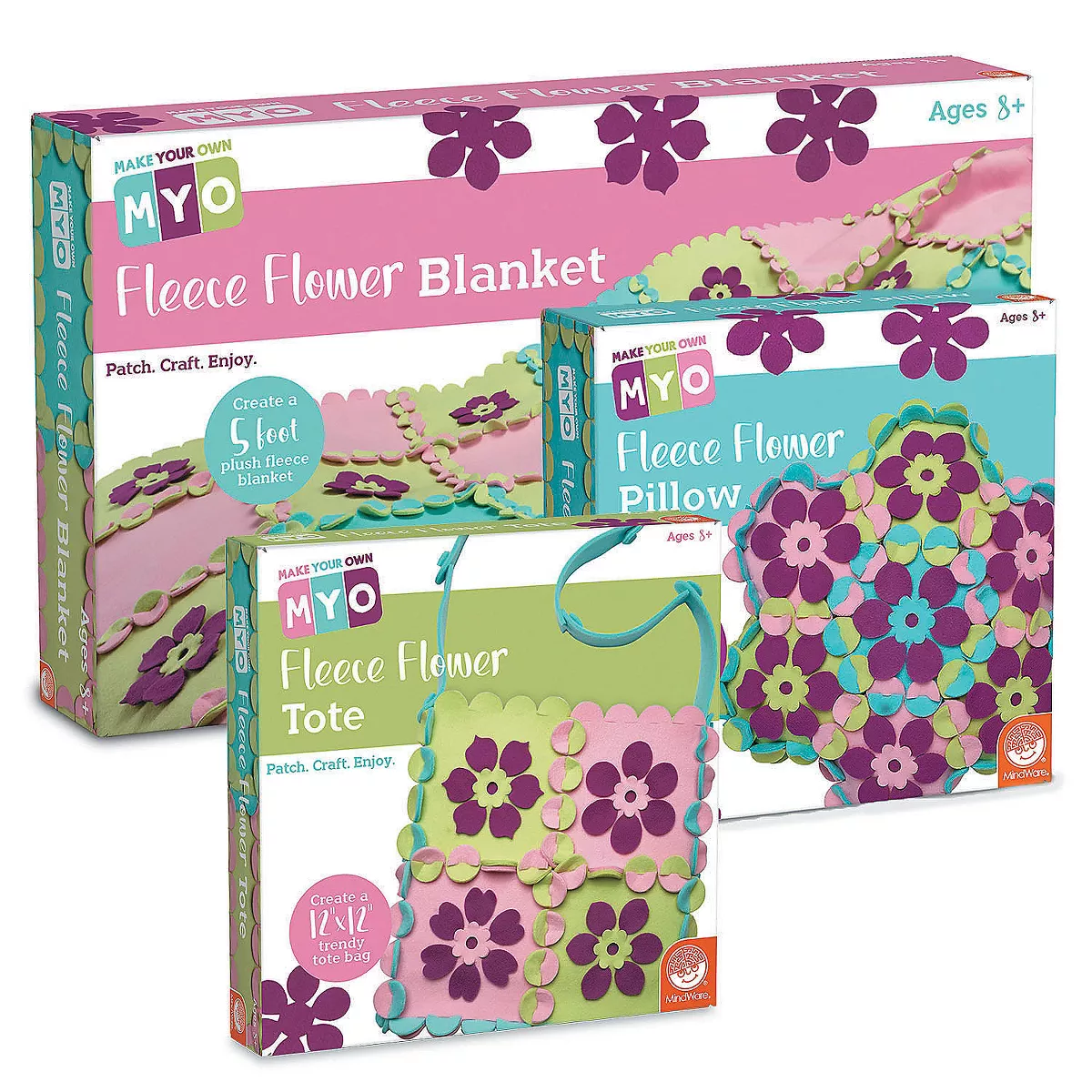 MindWare Fleece Flower Crafts: Set Of 3 - Creative Activities