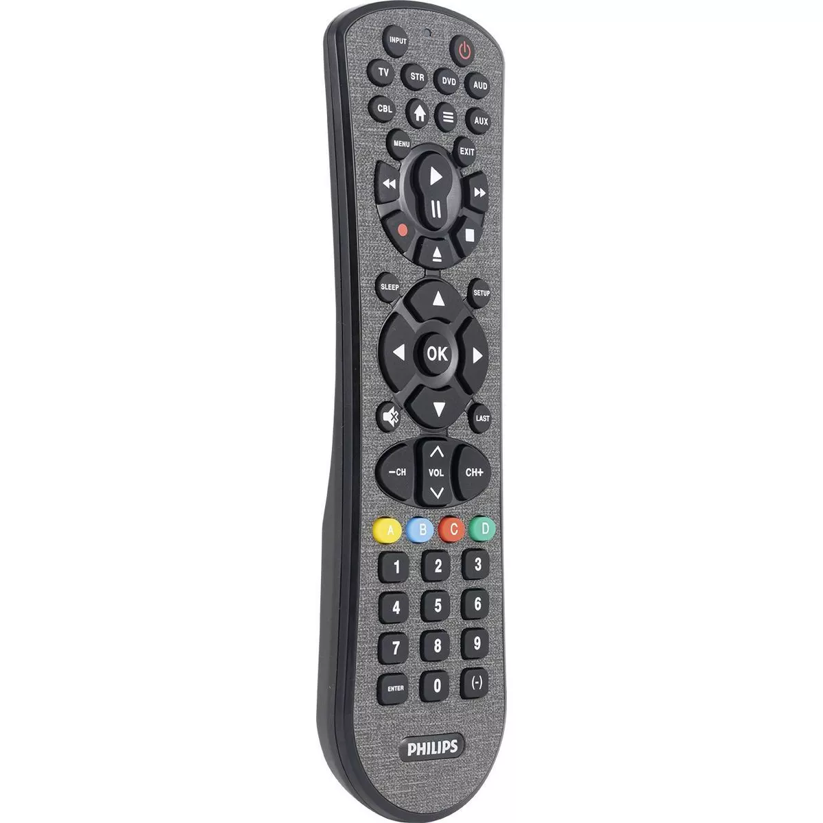 Philips 6-Device Universal Remote Control - Soft Touch Gray