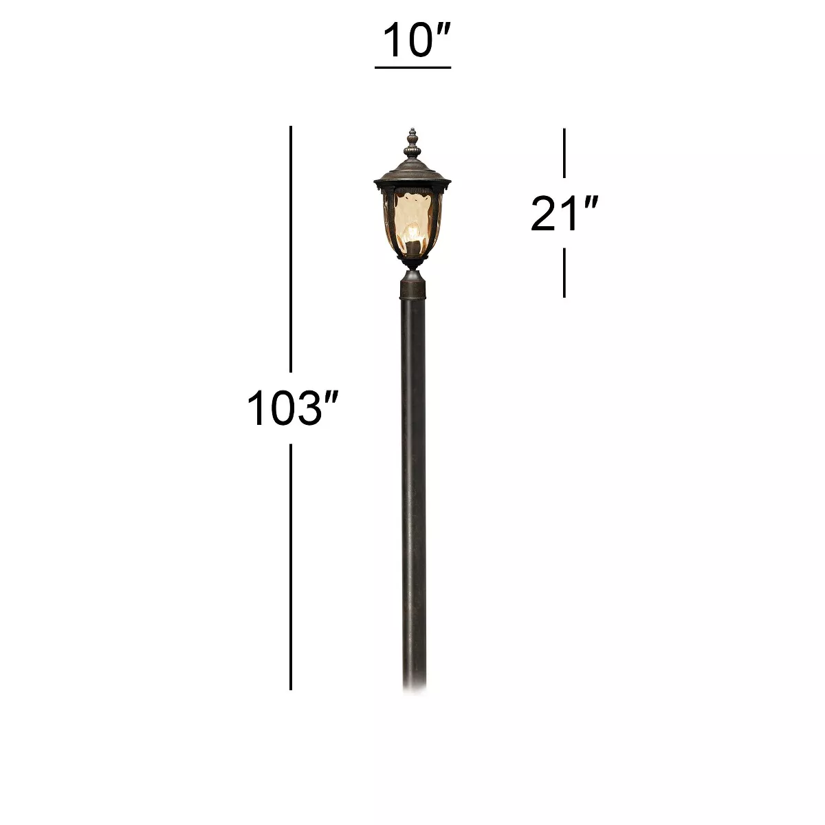 John Timberland Modern Outdoor Post Light with Pole Veranda Bronze 103